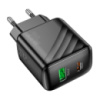 СЗУ 110-240V HOCO CS25A USB-C+USB, 20W, Black, Blister