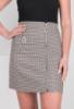 Жіноча чорно-біла спідниця у клітку
