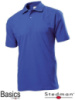 Футболка-поло мужская синяя оптом (под нанесение логотипа)