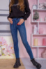 Жіночі джинси з поясом, синього кольору, 164R089