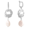 Серебряные серьги CatalogSilver с натуральным жемчугом барочным (2055952)