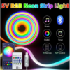 Гибкая неоновая лента RGB (10м) с Bluetooth и пультом от USB работает через приложение Led Lamp