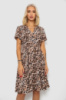 Сукня софт з принтом, колір бежево-чорний, 230R0032-4