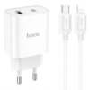 МЗП Hoco C80A Plus Rapido PD20W+QC3.0 (1USB-A/1C) + кабель Type-C to Lightning