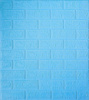 Самоклеющаяся декоративная 3D панель под голубой ровный кирпич 700x770x4 мм