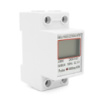 Однофазный электронный счетчик на DIN-рейку, 220V, LCD + подсветка, отображение V, A, kW (35х65х78мм)