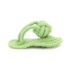 Игрушка из хлопчатобумажной веревки с узлами для собак в виде тапочка, 7*15.5см, зелено-синяя