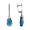 Серебряные серьги CatalogSilver с топазом Лондон Блю 8.373ct (2041191)