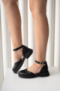 Шкіряні відкриті туфлі жіночі чорні v7-001-11ch