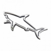 Наклейка-эмблема 3D «Акула» для автомобиля, хромированный метал.