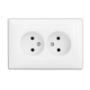 Розетка двойная без заземления Wega-9102