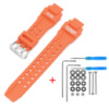 Ремінець для Casio G-Shock GA-1000 Orange SI помаранчевий полімерний (1051-1118)