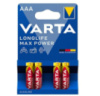 Батарейки Varta MAXPOWER AAA LR03, 4 шт