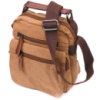 Невелика чоловіча сумка із щільного текстилю 721226 Коричнева