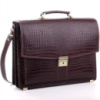Портфель ручної роботи з шкіри під крокодила Коричневий (1939517747)
