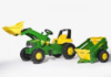 Трактор детский на педалях с прицепом Junior John Deere Rolly Toys