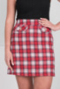 Жіноча двокольорова спідниця у клітку