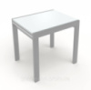 Стол обеденный раскладной Fusion furniture Слайдер 815 Серый/Стекло белое