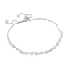 Серебряный браслет CatalogSilver с фианитами, вес изделия 3,3 гр (2097662) adjustable размер