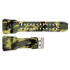 Ремінець для годинника Skmei 1637CMGN Camo Green каучуковий камуфляжний довжиною 26.5 см