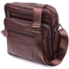 Зручна чоловіча сумка з натуральної шкіри 722858 Коричневий