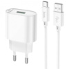 МЗП Hoco C109A Fighter QC3.0 18W (1USB-A) + кабель USB to Type-C