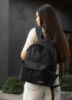 Жіночий рюкзак високої якості українського виробництва- зручний чорний тканевий