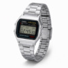Чоловічий годинник Casio A158WA-1U класичний електронний зі сталевим браслетом