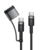 Кабель ACEFAST C22-05 USB-C to USB-C / magnetic aluminum alloy charging data cable Black (6974316285151)