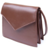Горизонтальная сумка угловидная из кожзаменителя Vintage sale_14933 Коричневая