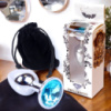 Анальна пробка Jewellery silver plug Light Blue пробка з блакитним кристалом для стимуляції S металева