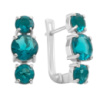 Серебряные серьги CatalogSilver с изумрудом nano 3.2ct (2174189)