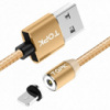 Магнитный кабель для зарядки Topk iPhone 1m 2.1A 360° Gold