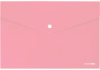 Папка-конверт А4 на кнопці Economix, 180 мкм, непрозора, фактура «глянець», пастельна рожева