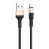 Кабель зарядки телефону, планшета Hoco X26 Xpress Micro USB Cable (1m) Чорний / Золотий - купити в SmartEra.ua