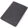 Добротное кожаное портмоне с держателем для Apple AirTag GRANDE PELLE 11623 Черный