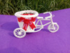 Декоративный велосипед для цветов/ красный / 10.5 х 23 см