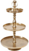 Блюдо фуршетная стойка «Amber» 3 яруса Ø25/Ø35/Ø45см, высота 75см, металл, золото антик