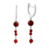 Серебряные серьги CatalogSilver с кораллом (2143550)