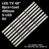 LED підсвітка TV 48« inch 5-led 490mm. 6V. 4C-LB4805-HQ4 TOT-48D2700-8X5-3030C-V3 4C-LB4805-YHEX1 4 8шт.