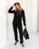 Спортивний флісовий костюм жіночий «Jacob» | Норма та батал Чорний, 42-44