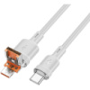 Кабель Hoco U131 Afortunado 2-in-1 USB/Type-C to Type-C Gray (Код товару:43224)