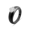 Серебряное кольцо CatalogSilver с керамикой, вес изделия 4,24 гр (2153252) 17.5 размер