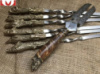Шампура подарочные «Охотничий трофей» с вилкой для снятия мяса, 6шт