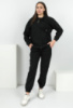 Жіночий чорний спортивний костюм на флісі