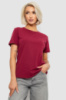 Футболка жіноча однотонна, колір бордовий, 204R3333