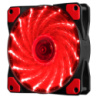 Кулер корпусной 12025 DC sleeve fan 3pin + 2pin - 120*120*25мм, 12V, 1100об/мин, 15LED, Red