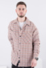 Чоловіча бежева сорочка у клітку