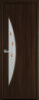 Міжкімнатні двері «Луна» G 700, колір горіх 3D з малюнком Р1 , ліві