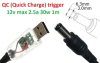 Кабель-переходник триггер QC (Quick Charge) 12v USB Type-A (max 2.5a, 30w) на 6.3x3.0mm 1.2m з USB Type-A